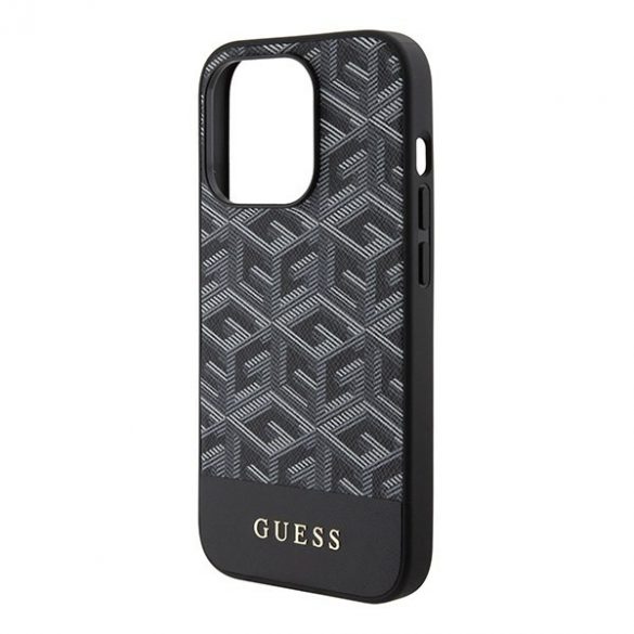 Guess GUHMP15LHGCFSEK iPhone 15 Pro 6.1 carcasă rigidă/neagră GCube Stripes MagSafe"