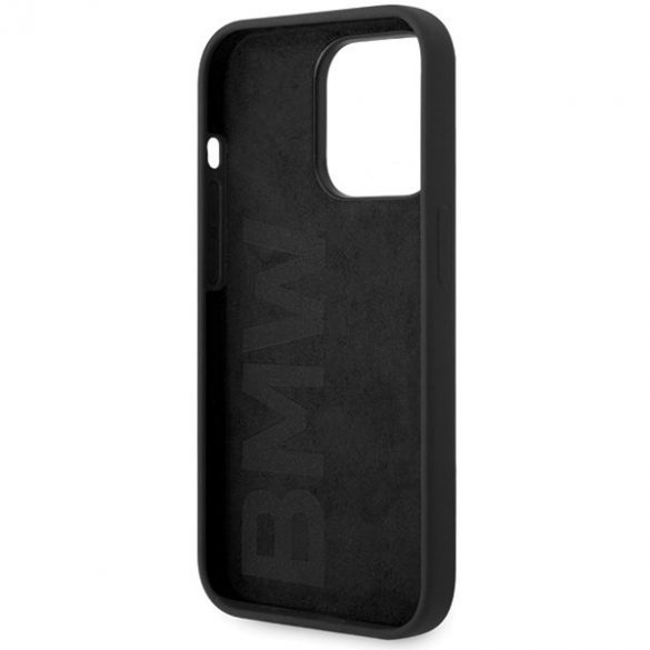 BMW BMHCP15LSILBK iPhone 15 Pro 6.1 czarny/negru Silicone Metal Logo"