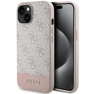 Guess GUHCP15SG4GLPI iPhone 15 / 14 / 13 6.1 rożowy/roz husă rigidă 4G Stripe Collection"