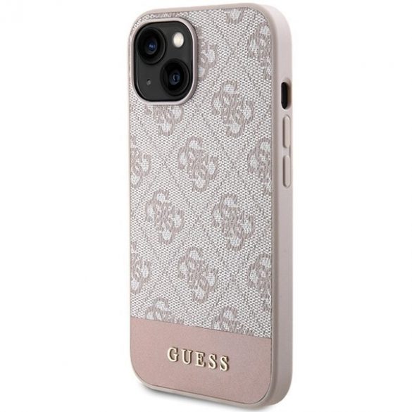 Guess GUHCP15SG4GLPI iPhone 15 / 14 / 13 6.1 rożowy/roz husă rigidă 4G Stripe Collection"