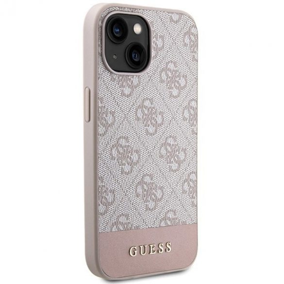 Guess GUHCP15SG4GLPI iPhone 15 / 14 / 13 6.1 rożowy/roz husă rigidă 4G Stripe Collection"