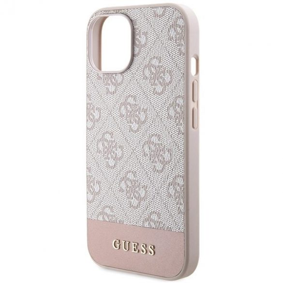 Guess GUHCP15SG4GLPI iPhone 15 / 14 / 13 6.1 rożowy/roz husă rigidă 4G Stripe Collection"