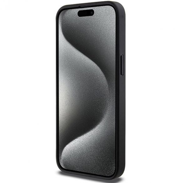 Karl Lagerfeld KLHCP13LGSACHPK iPhone 13 Pro / 13 6.1 carcasa rigidă neagră Gripstand Saffiano Choupette Pins"