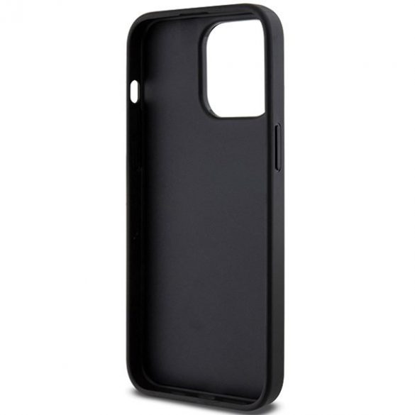 Karl Lagerfeld KLHCP13LGSACHPK iPhone 13 Pro / 13 6.1 carcasa rigidă neagră Gripstand Saffiano Choupette Pins"