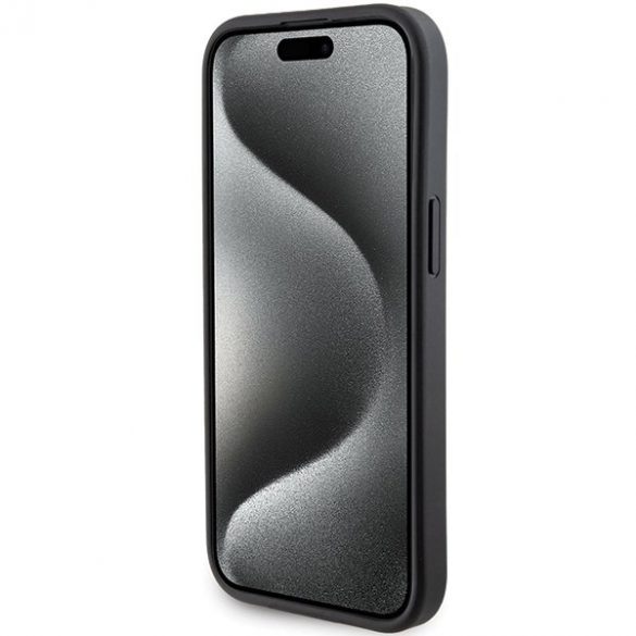 Karl Lagerfeld KLHCP15MGSACHPK iPhone 15 Plus / 14 Plus 6.7" carcasă rigidă/neagră Gripstand Saffiano Choupette Ace