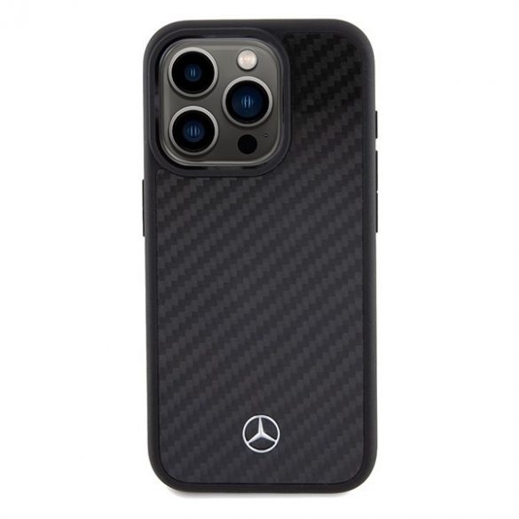 Mercedes MEHCP15LRCABK iPhone 15 Pro 6.1 carcasa rigidă neagră Carbon Fiber Dynamic"