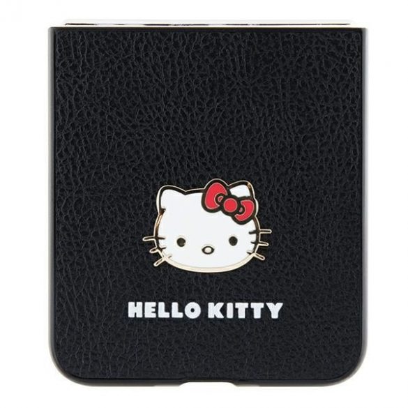 Hello Kitty HKHCZF5PGHDLMK Z Flip5 F731 carcasă rigidă czarny/negru Metal Logo Kitty Head