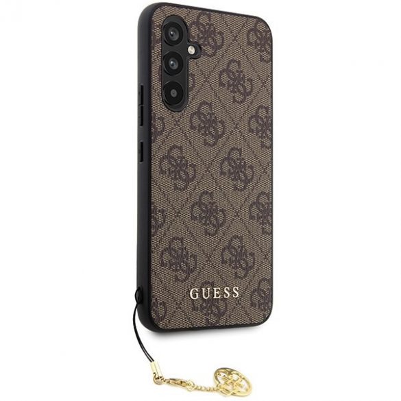 Guess GUHCS23FEGF4GBR S23 FE S711 husă rigidă brązowy/maro 4G Charms Collection