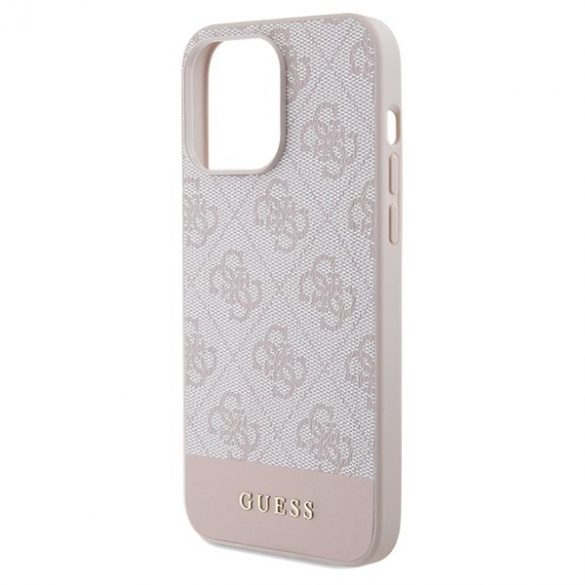 Guess GUHCP14LG4GLPI Husă rigidă pentru iPhone 14 Pro 6,1" rożowy/roz 4G Stripe Collection