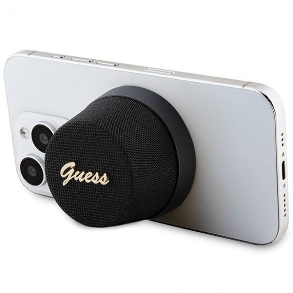 Guess głośnik Bluetooth GUWSC3ALSMK Suport difuzor czarny/negru Magnetic Script Metal