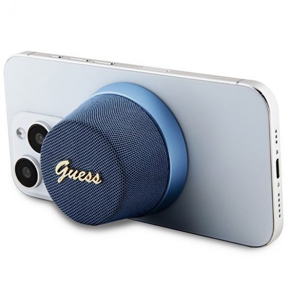 Guess głośnik Bluetooth GUWSC3ALSMB Stand difuzor niebieski/albastru Magnetic Script Metal