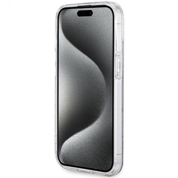 Guess GUHMP15MHGCUSTGK Carcasă rigidă pentru iPhone 15 Plus / 14 Plus de 6,7 inchi/negru IML GCube MagSafe