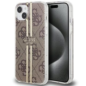 Guess GUHCP15MH4PSEGW iPhone 15 Plus / 14 Plus 6,7" husă maro/brązowy IML 4G Gold Stripe