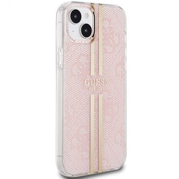 Guess GUHCP15MH4PSEGP iPhone 15 Plus / 14 Plus 6,7" rożowy/roz hardcase IML 4G Gold Stripe