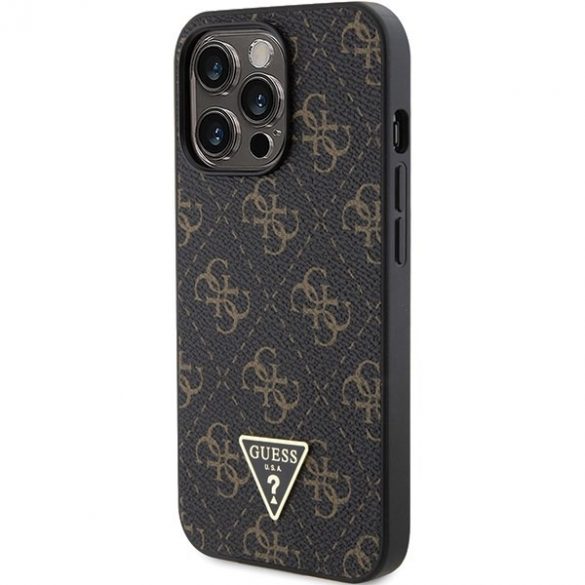 Guess GUHCP13LPG4GPK iPhone 13 Pro / 13 6.1" carcasa rigidă neagră 4G Triunghi Metal Logo