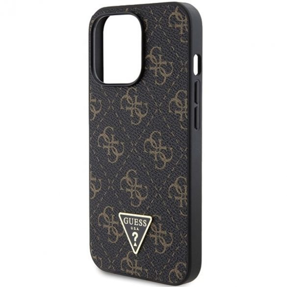 Guess GUHCP13LPG4GPK iPhone 13 Pro / 13 6.1" carcasa rigidă neagră 4G Triunghi Metal Logo