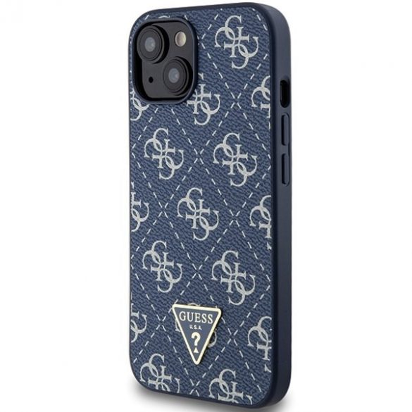 Guess GUHCP15SPG4GPB iPhone 15 / 14 / 13 6.1" albastru/albastru hard Husă 4G Triangle Metal Logo