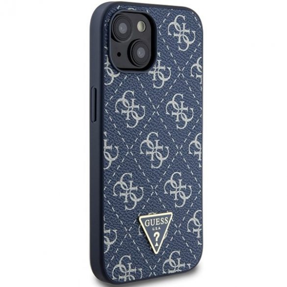 Guess GUHCP15SPG4GPB iPhone 15 / 14 / 13 6.1" albastru/albastru hard Husă 4G Triangle Metal Logo