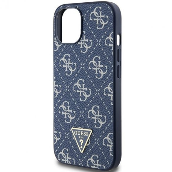 Guess GUHCP15SPG4GPB iPhone 15 / 14 / 13 6.1" albastru/albastru hard Husă 4G Triangle Metal Logo