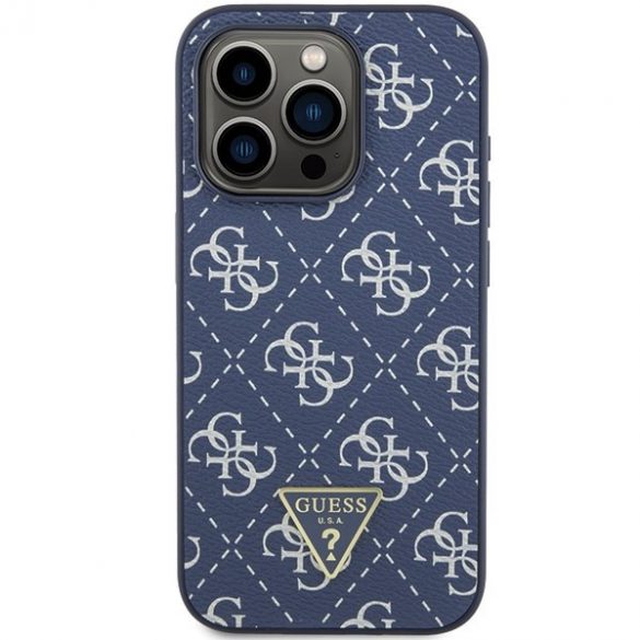 Guess GUHCP15LPG4GPB iPhone 15 Pro 6.1" niebieski/albastru hardcase 4G Triangle Metal Logo