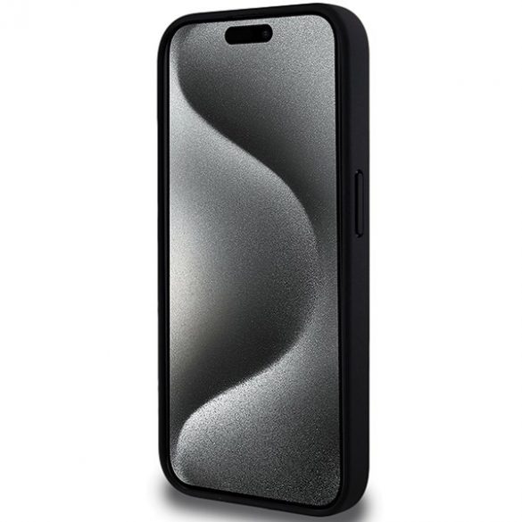 BMW BMHCP15X23PUPVK Carcasă rigidă pentru iPhone 15 Pro Max, 6,7 inchi/negru, linie tricoloră perforată