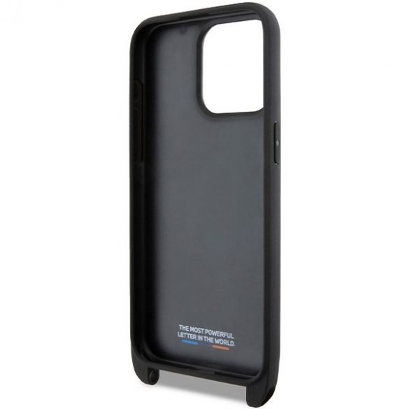 BMW BMHCP15L23PSCCK iPhone 15 Pro 6.1" carcasă rigidă/neagră, ediție M, bandă și curea de carbon