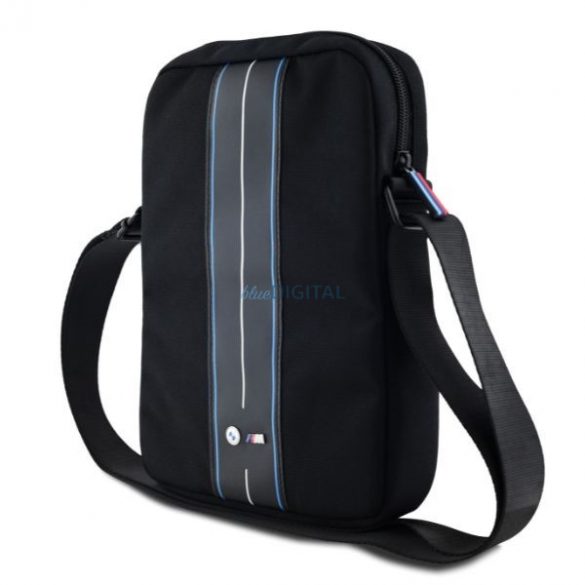 BMW BMTB8COMPVSKL Nylon Blue Stripe husă universală pentru tabletă 8" - negru