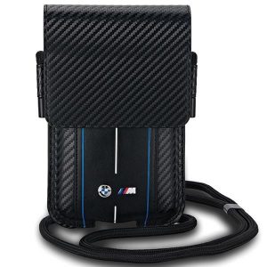 BMW Torebka BMPSP15XMSCAKL Geanta portofel czarny/negru Carbon Blue Stripes