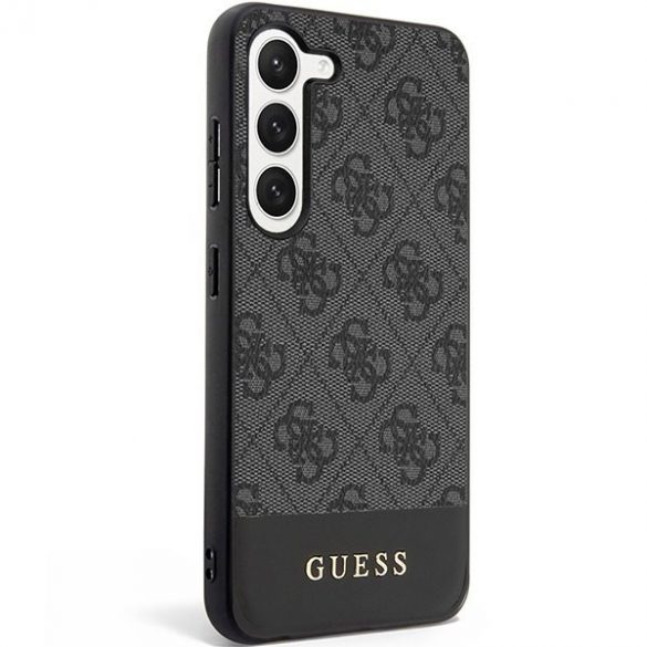 Guess GUHCS24SG4GLGR S24 S921 carcasă rigidă neagră 4G Stripe Collection