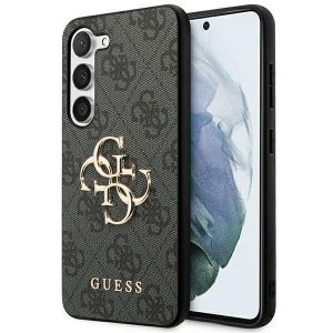 Guess GUHCS24S4GMGGR S24 S921 carcasă rigidă neagră 4G Big Metal Logo