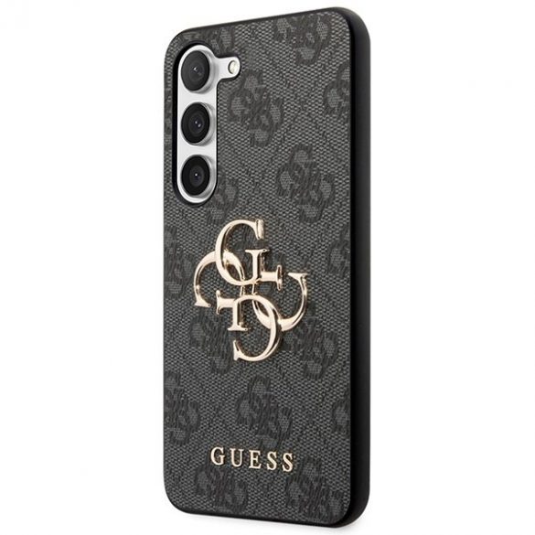 Guess GUHCS24S4GMGGR S24 S921 carcasă rigidă neagră 4G Big Metal Logo