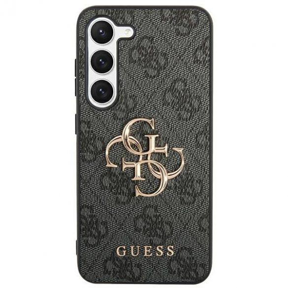 Guess GUHCS24S4GMGGR S24 S921 carcasă rigidă neagră 4G Big Metal Logo