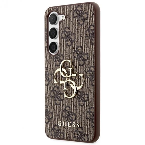 Guess GUHCS24S4GMGBR S24 S921 carcasă rigidă brązowy/maro 4G Big Metal Logo