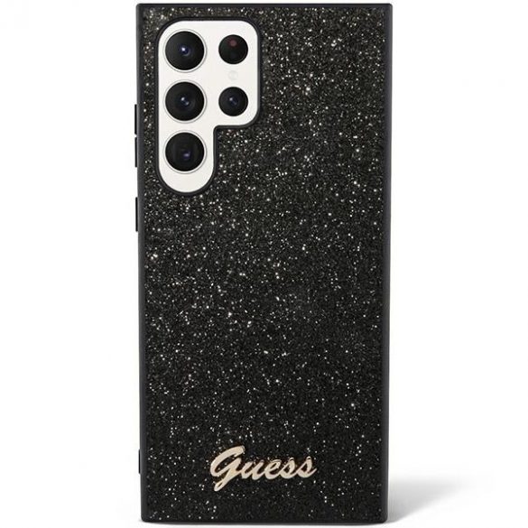 Guess GUHCS24LHGGSHK S24 Ultra S928 carcasă rigidă/neagră Glitter Script