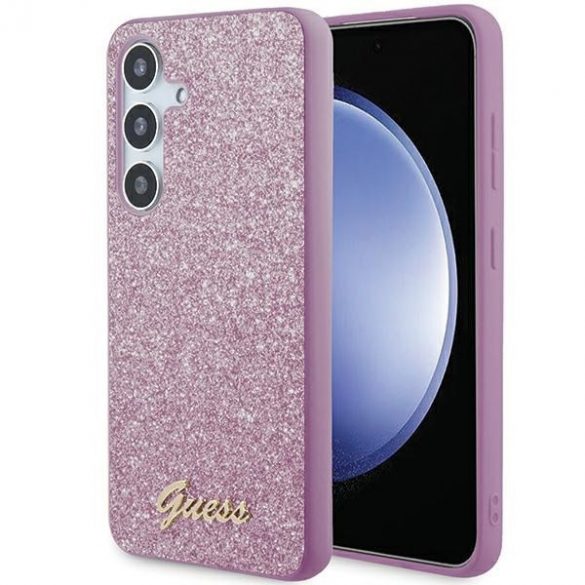 Guess GGUHCS24MHGGSHU S24+ S926 fioletowy/purple hardcase Glitter Script