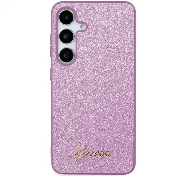 Guess GGUHCS24MHGGSHU S24+ S926 fioletowy/purple hardcase Glitter Script