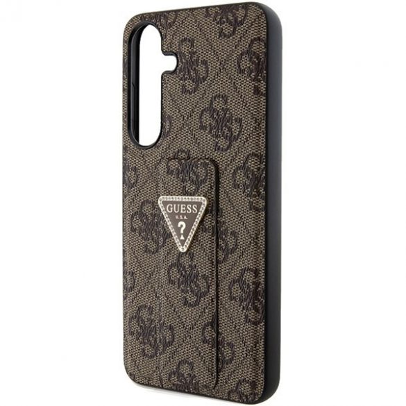 Guess GUHCS24SPGS4TDW S24 S921 brązowy/brun hardcase Grip Stand 4G Triunghi Strass