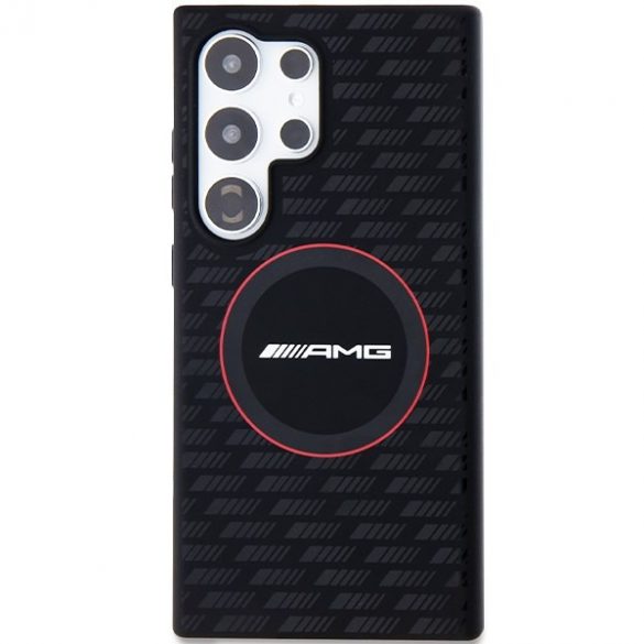 AMG AMHMS24L23SMRK S24 Ultra S928 negru / negru hard Husă silicon Carbon model MagSafe