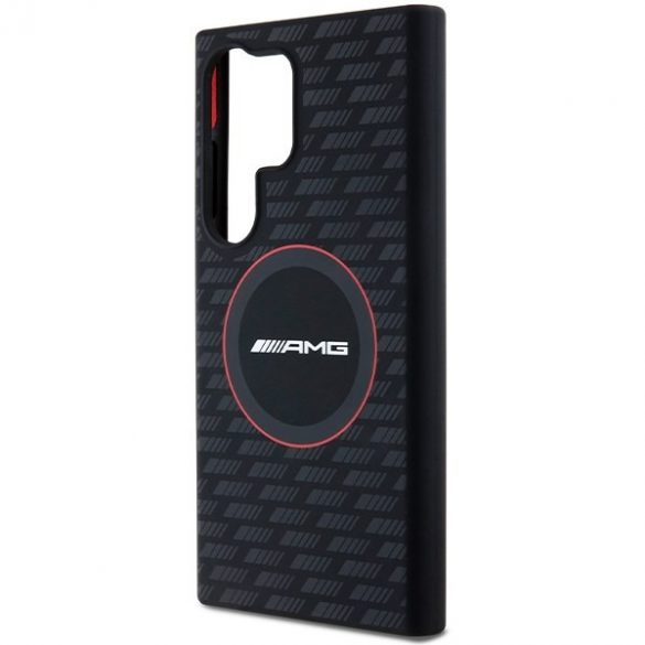 AMG AMHMS24L23SMRK S24 Ultra S928 negru / negru hard Husă silicon Carbon model MagSafe