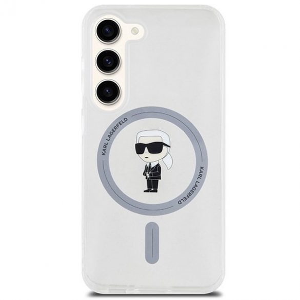 Karl Lagerfeld KLHMS23SHFCKNOT S23 S911 cutie rigidă transparentă IML Ikonik MagSafe