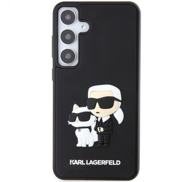 Karl Lagerfeld KLHCS24S3DRKCNK S24 S921 czarny/negru hardcase 3D cauciuc Karl&Chouppete