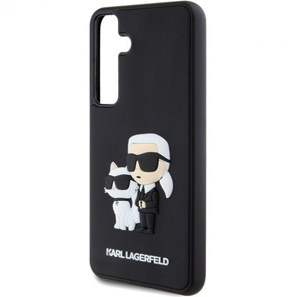 Karl Lagerfeld KLHCS24S3DRKCNK S24 S921 czarny/negru hardcase 3D cauciuc Karl&Chouppete