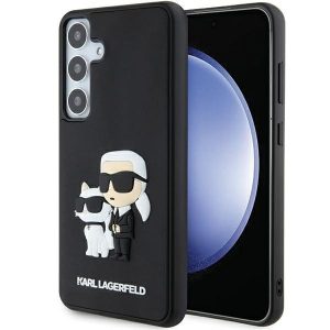 Karl Lagerfeld KLHCS24M3DRKCNK S24+ S926 czarny/negru hardcase 3D cauciuc Karl&Choupette