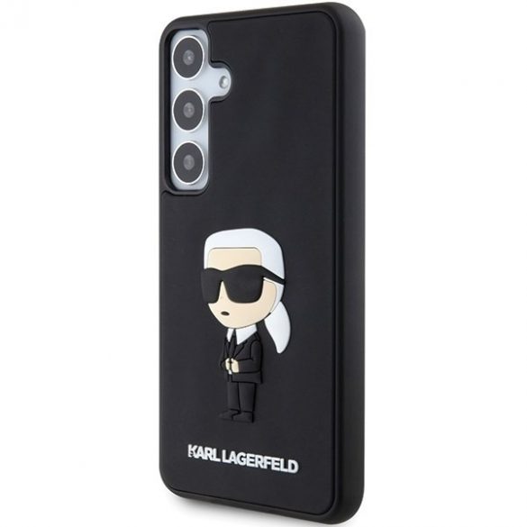 Karl Lagerfeld KLHCS24S3DRKINK S24 S921 czarny/negru hardcase 3D cauciuc Ikonik