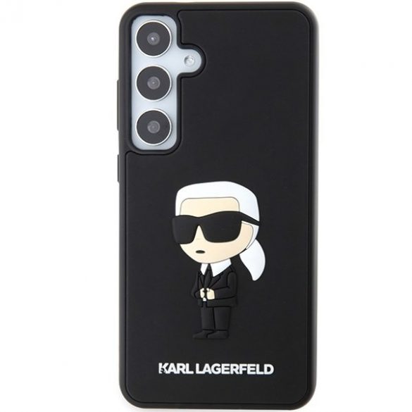 Karl Lagerfeld KLHCS24S3DRKINK S24 S921 czarny/negru hardcase 3D cauciuc Ikonik