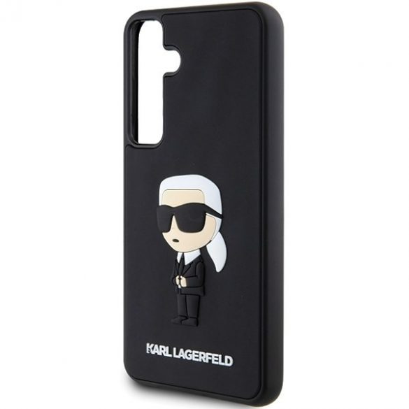 Karl Lagerfeld KLHCS24S3DRKINK S24 S921 czarny/negru hardcase 3D cauciuc Ikonik