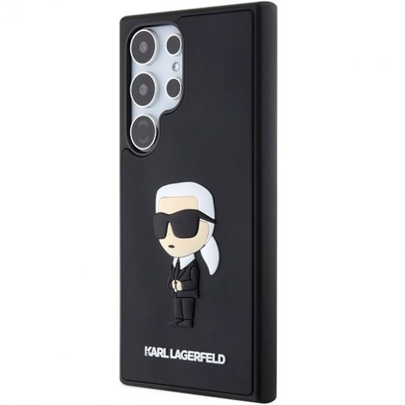 Karl Lagerfeld KLHCS24L3DRKINK S24 Ultra S928 czarny/negru hardcase 3D cauciuc Ikonik