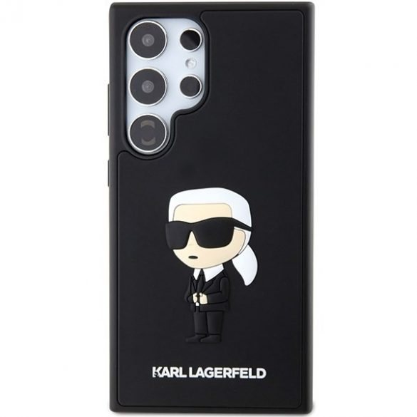 Karl Lagerfeld KLHCS24L3DRKINK S24 Ultra S928 czarny/negru hardcase 3D cauciuc Ikonik