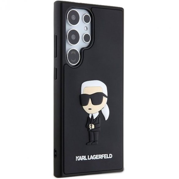 Karl Lagerfeld KLHCS24L3DRKINK S24 Ultra S928 czarny/negru hardcase 3D cauciuc Ikonik