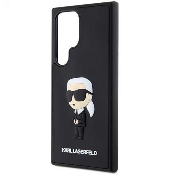 Karl Lagerfeld KLHCS24L3DRKINK S24 Ultra S928 czarny/negru hardcase 3D cauciuc Ikonik